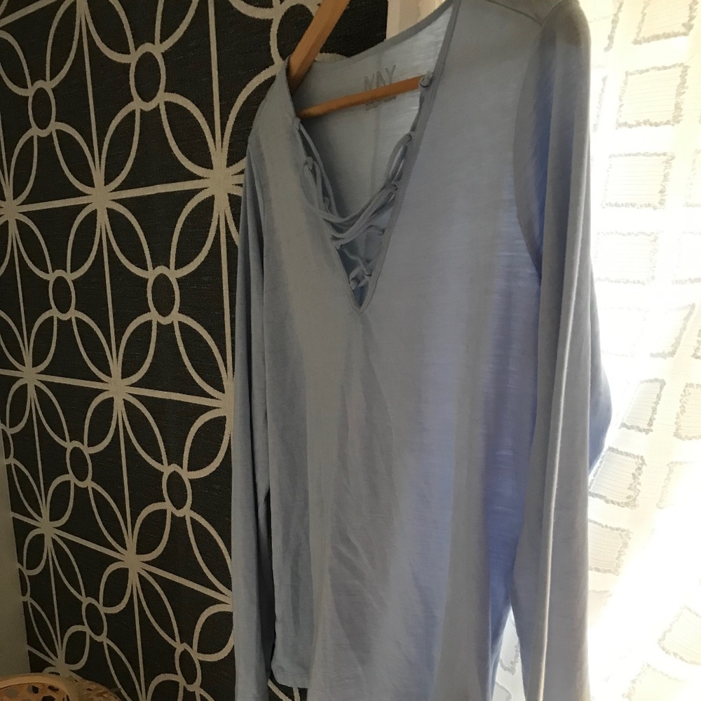 Baby blue shirt, Never worn. FREE mystery gift with EVERY purchase!